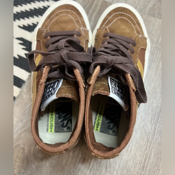 Vans Sk8 Hi 38 Deco Painted Floral Brown Sneakers Men’s 6.5 Women’s 8 - Picture 6 of 9